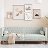 vidaXL Sofa Light Grey 194 x 74.5 x 70.5 cm Velvet