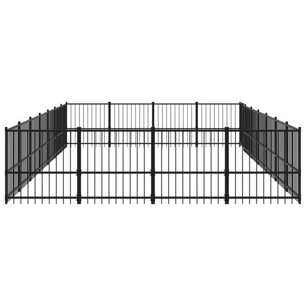 vidaXL Outdoor Dog Kennel Steel 26.35 m&sup2;