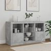 vidaXL Sideboard with LED Lights Concrete Grey 123x37x67 cm