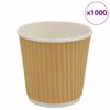 vidaXL Paper Coffee Cups 1000 pcs 4oz 100ml Brown