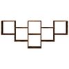vidaXL Wall Shelf Smoked Oak 159x18x66 cm Engineered Wood