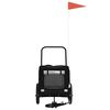 vidaXL Pet Bike Trailer with Storage Black 124.5 x 63.5 x 53 cm