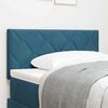 vidaXL LED Headboard with Headboard Dark Blue 100 cm Faux Leather
