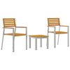 vidaXL Garden Dining Set 3 pcs Brown Solid Acacia Wood