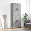 vidaXL Highboard Concrete Grey 69.5x34x180 cm Engineered Wood