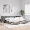 vidaXL Daybed with Trundle and Drawers Dark Grey 90x190 cm Fabric