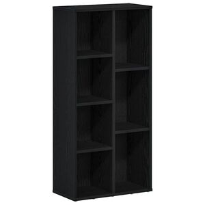 vidaXL Bookcase Black Oak 50x25x104 cm Engineered Wood