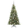 vidaXL Artificial Hinged Christmas Tree Green 180 cm PE and PVC