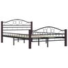 vidaXL Bed Frame without Mattress Black Metal 120x200 cm