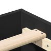 vidaXL Bed Frame No Mattress Black 140x200 cm Engineered Wood
