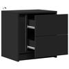 vidaXL Bedside Cabinets with LED Lights 2 pcs Black Engineered Wood