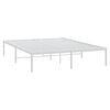 vidaXL Metal Bed Frame without Mattress White 140x200cm