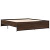 vidaXL Bed Frame without Mattress Brown Oak 180x200 cm Super King