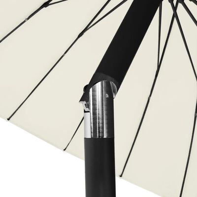 vidaXL Outdoor Parasol with Aluminium Pole 270 cm Sand White