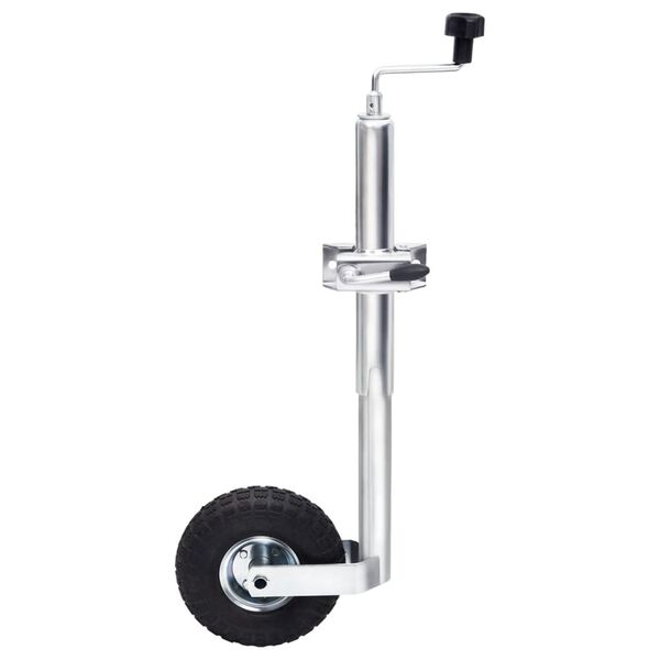 vidaXL Jockey Wheel 48 mm with 1 Split Clamp and Wheel Chocks