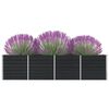 vidaXL Raised Garden Bed 320x40x77 cm Galvanised Steel Anthracite