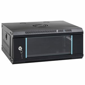 vidaXL Network Cabinet with Storage Black 53 x 45 x 21 cm Steel