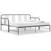 vidaXL Pull-out Sofa Bed Frame without Mattress Grey Metal 90x200 cm