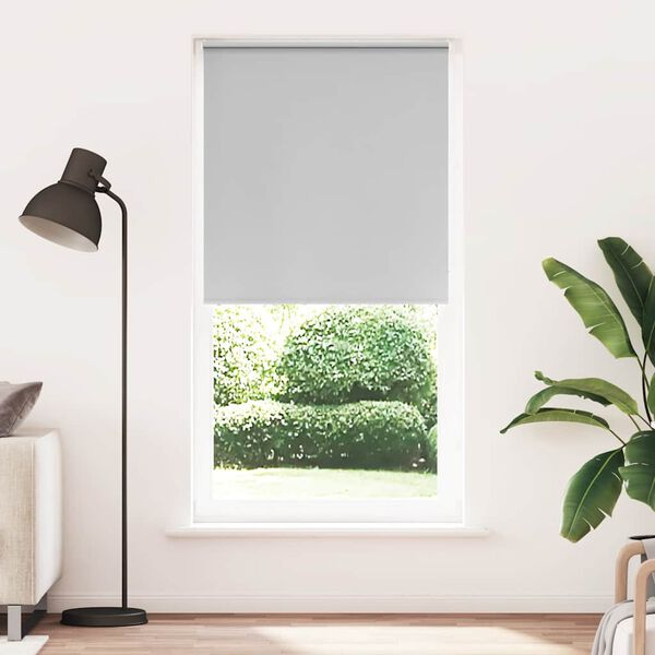 vidaXL Roller Blind Blackout Light Grey 105x230 cm Fabric Width 100.7 cm Polyester