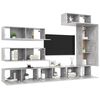 vidaXL 7 Piece TV Cabinet Set Concrete Grey Engineered Wood