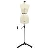 vidaXL Adjustable Dress Form Female Height Adjustable Cream S Velvet