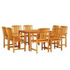 vidaXL Garden Dining Set 9 pcs Brown Solid Acacia Wood