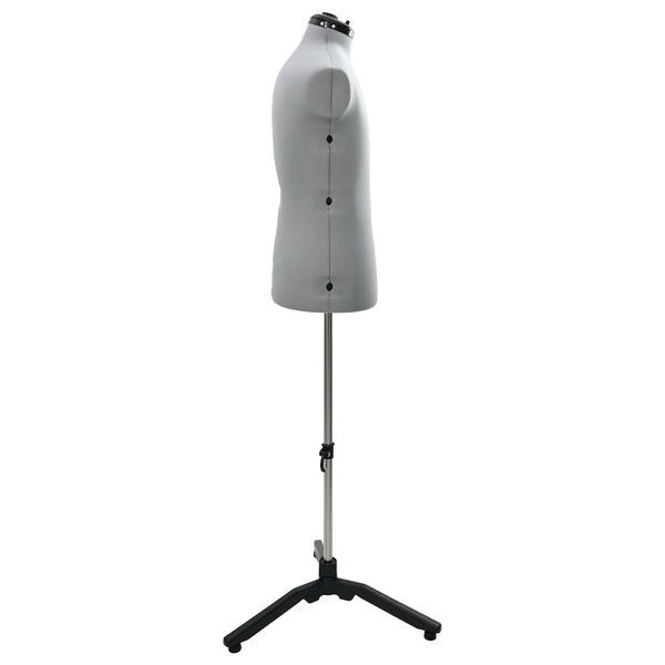 vidaXL Adjustable Dress Form Female Manual Grey 37.5-45.5 inch Fabric