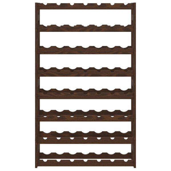 vidaXL Wine Rack for 56 Bottles Brown Solid Wood Pine