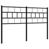 vidaXL Metal Replace Headboard Black 140 cm