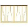 vidaXL Console Table Gold Stainless Steel and Solid Wood Reclaimed