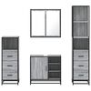 vidaXL 4&nbsp;Piece Bathroom Furniture Set&nbsp;Grey Sonoma Engineered Wood
