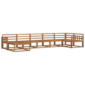 vidaXL Outdoor Sofa Set 7 pcs Natural Solid Acacia Wood