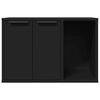 vidaXL Cat Litter Box Enclosure Black 60x40x40 cm Engineered Wood