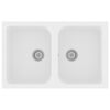 vidaXL Kitchen Sink White 76 x 48 x 30 cm Quartz and Resin