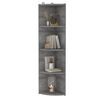 vidaXL Standing Corner Shelf Concrete Grey 40x41.5x180 cm Engineered Wood