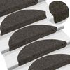 vidaXL Stair Mats Self-adhesive 5 pcs 56x17x3 cm Anthracite Half Round