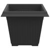 vidaXL Square Flower Pot 24 pcs Black 38 x 38 x 30 cm Plastic