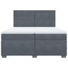 vidaXL Box Spring Bed with Mattress Dark Grey 200x200 cm Velvet
