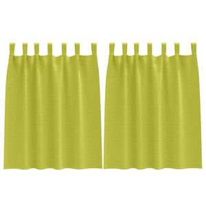 vidaXL Blackout Curtains with Rings 2 pcs Green 140 x 140 cm Polyester