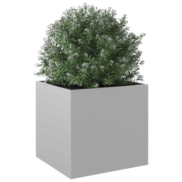 vidaXL Planter Silver 49x47x46 cm Galvanised Steel