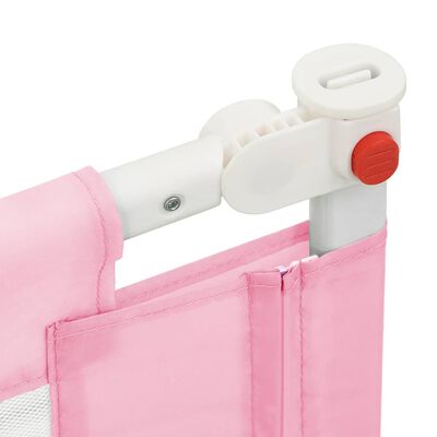 vidaXL Toddler Safety Bed Rail Pink 90x25 cm Fabric