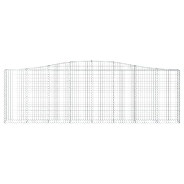 vidaXL Arched Gabion Baskets 4 pcs 400x30x120/140 cm Galvanised Iron