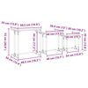 vidaXL Nesting Coffee Table 3 pcs Old wood 50.5 x 35 x 53 cm