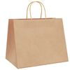 vidaXL Paper Bags 50 pcs with Handles Brown 32x22x24 cm