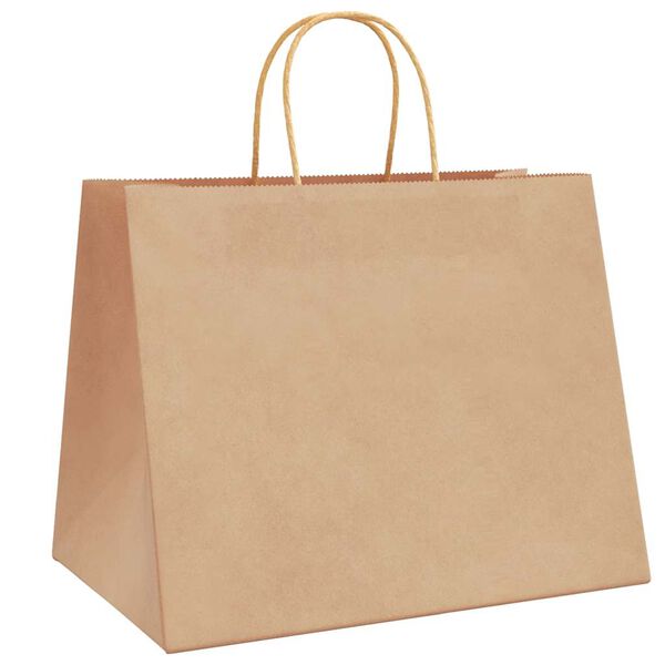 vidaXL Paper Bags 50 pcs with Handles Brown 32x22x24 cm