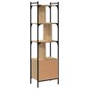 vidaXL Bookcase with Door Sonoma Oak 44.5x30x154.5 cm Engineered Wood