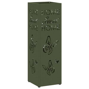 vidaXL Rain Umbrella Stand Olive 15.5 x 15.5 x 49 cm Steel