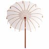 vidaXL Balinese Parasol Cream (180-190) x 260 cm Cotton and solid wood