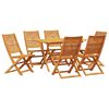 vidaXL Garden Dining Set 7 pcs Brown Solid Acacia Wood