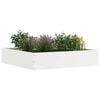 vidaXL Lawn Edging 6 pcs White 60 x 60 x 13 cm Steel